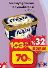 TEREMYAĞ GURME KAYMAKLI KASE MARGARİN 400 G fiyat ve kampanya bilgisi